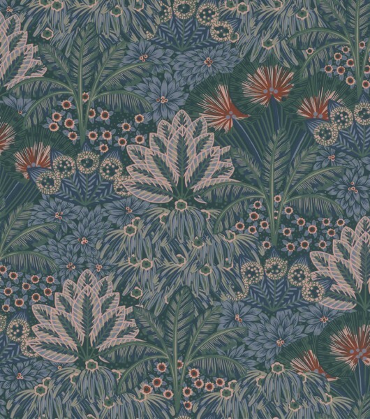 wild leaf pattern green non-woven wallpaper Sophia Rasch 711332