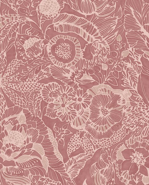 Eijffinger Enso 55-386515 non-woven wallpaper floral pattern red