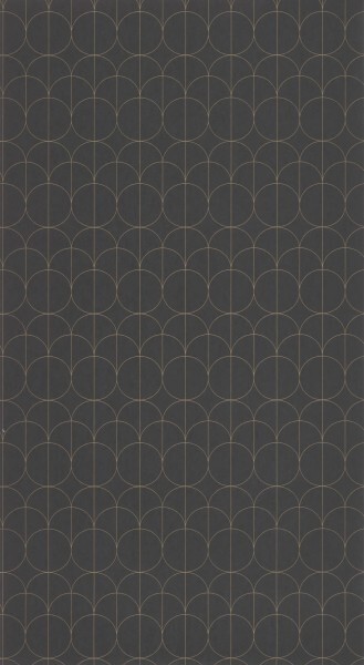 Grafische Kreise Tapete schwarz Casadeco - 1930 Texdecor MNCT85699509