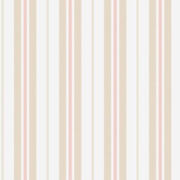 Streifentapete dick-dünn weiß-cream Stripes 115034