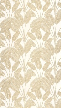 Fine golden lines white non-woven wallpaper Caselio - Moonlight 2 Texdecor MLGT104320247