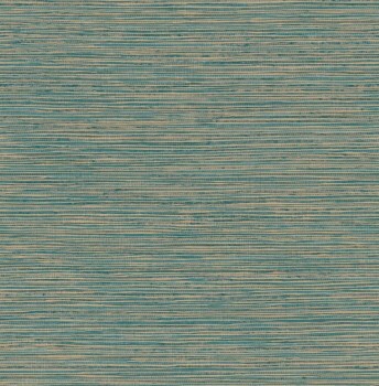 non-woven wallpaper thread pattern green and cream 026717