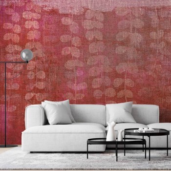 Red wallpaper mural leaf tendrils 27007-HTM GMM Hohenberger