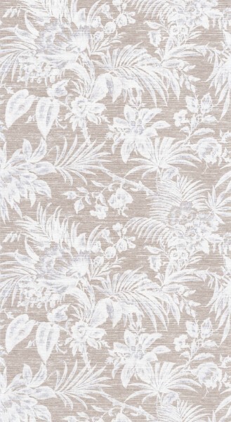 Large fern leaves non-woven wallpaper beige Casadeco - Five O'Clock Texdecor FOCL85781145