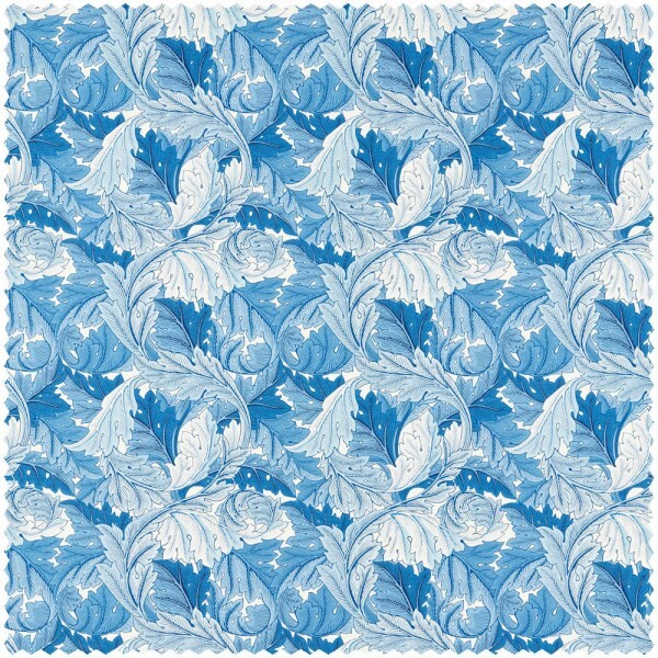 Decoration fabric wavy leaf pattern blue MSIM226897