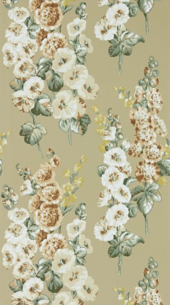 großzügiges Blumenmuster gold Papiertapete Sanderson - One Sixty DOSW217034