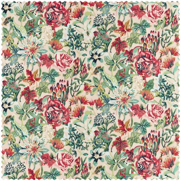 flowering perennials cream furnishing fabric Sanderson Harlequin - Color 1 HTEF121014