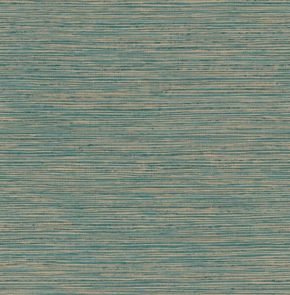 non-woven wallpaper thread pattern green and cream 026717