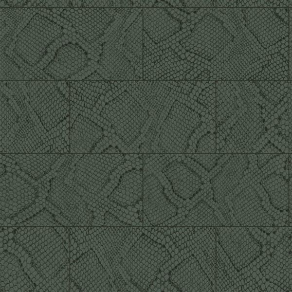 non-woven wallpaper tile pattern dark green 347789