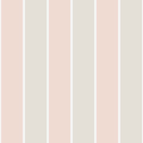 Breite Streifen Tapete cream schimmer- rosa Stripes 015014