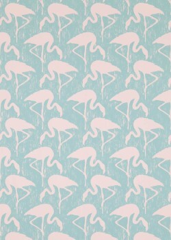 Flamingos grün Papiertapete Sanderson - One Sixty DVIN214569