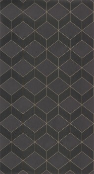 Symmetrical shapes wallpaper black Casadeco - 1930 Texdecor MNCT85689533