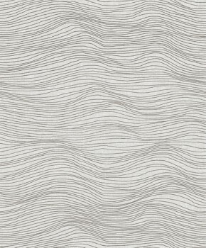 gray non-woven wallpaper horizontal lines Malibu Rasch Textil 101423
