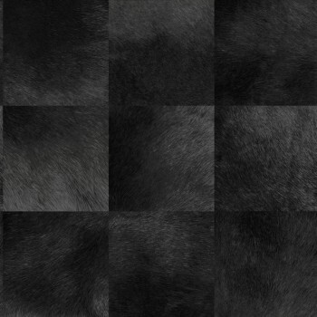 non-woven wallpaper faux fur look black 347326