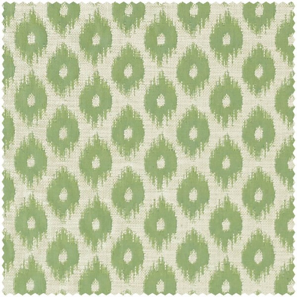 diagonal pattern beige and green furnishing fabric Sanderson Caspian DCAC236910