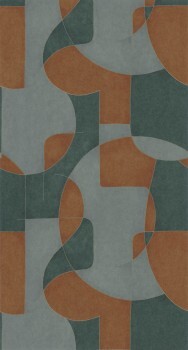 Geometric puzzle non-woven wallpaper multicolored Casadeco - Gallery GLRY86097503