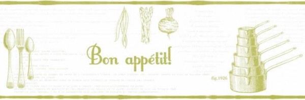 Caselio - Bon Appetit Texdecor Borte 36-BAP68477003 grün Vlies Küche