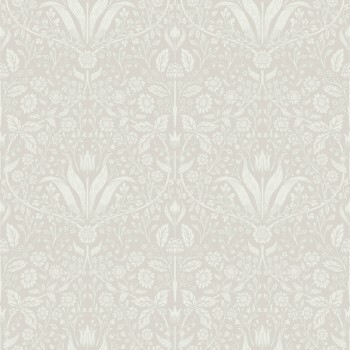 non-woven wallpaper leaves and flowers beige 034039