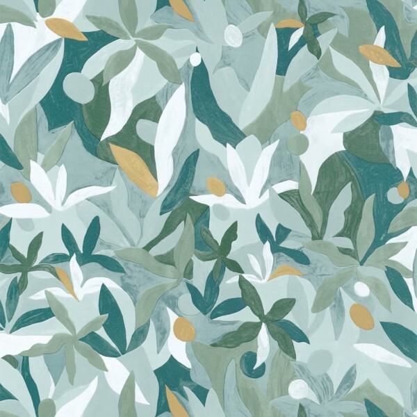 Painted pattern green non-woven wallpaper Caselio - Imagination IMG102167199