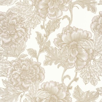 Pattern non-woven wallpaper gold and beige Caselio - Dream Garden DGN102261020
