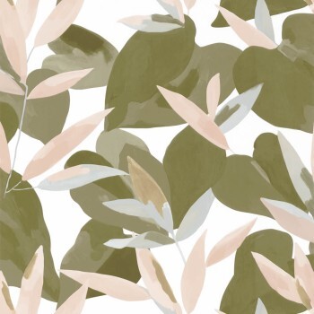 Modern wallpaper olive green beige Caselio - Imagination Texdecor IMG102157220