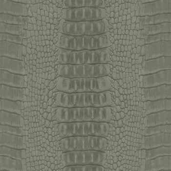 non-woven wallpaper reptile skin pattern green 347773