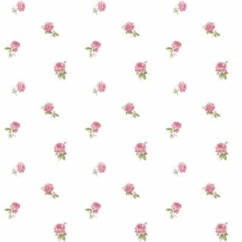 Flowers non-woven wallpaper white Blooming Garden Rasch Textil 084030