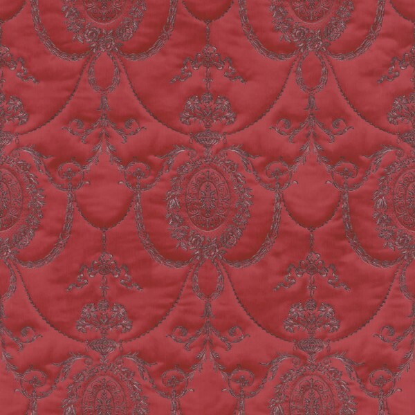 Rote Vinyltapete Ornamentmuster Trianon 13 Rasch 570861