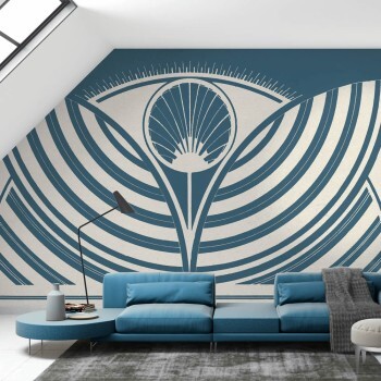 flower blue mural living room 18041-HTM GMM Hohenberger