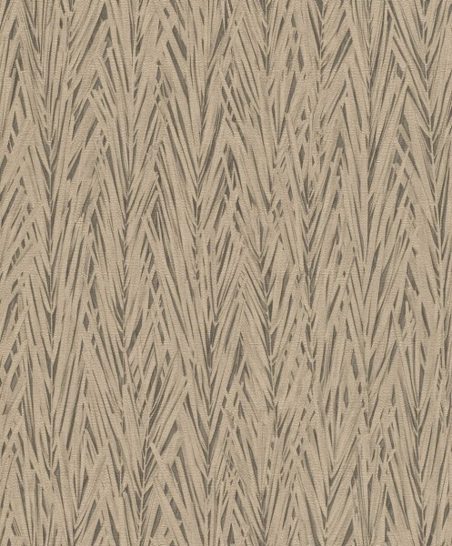 dynamic grass pattern light brown non-woven wallpaper Composition Rasch 554151 _L
