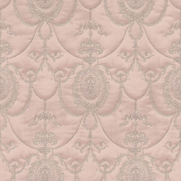 ornamental look pink vinyl wallpaper Trianon 13 Rasch 570823