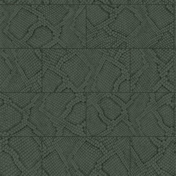 non-woven wallpaper tile pattern dark green 347789
