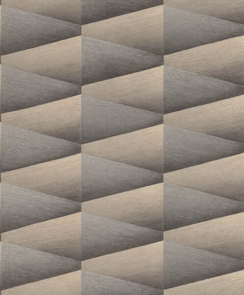 triangles brown non-woven wallpaper Composition Rasch 554670
