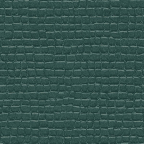 Non-woven wallpaper crocodile skin pattern green 347780