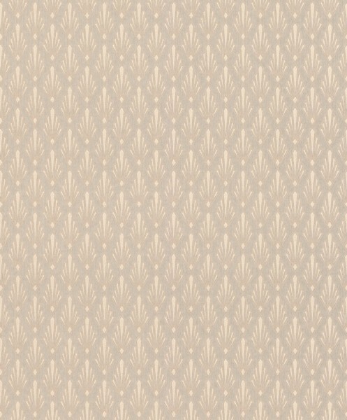 non-woven wallpaper fan-like shapes cream and powder pink 88563