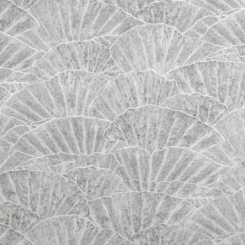 Gray fleece wallpaper shell formation Feel Hohenberger 65002-HTM