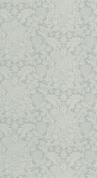 flowers leaves non-woven wallpaper sage green Casadeco - Five O'Clock Texdecor FOCL85817381