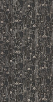cactus blossom black non-woven wallpaper Casadeco - Botanica Texdecor BOTA85929512