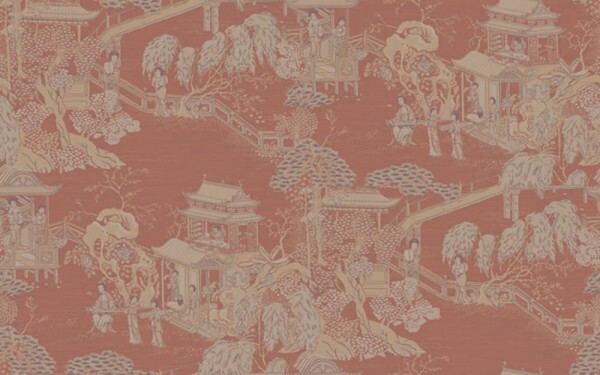 geisha optic non-woven wallpaper coffee brown Malibu Rasch Textil 101328
