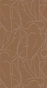 Fine lines brown non-woven wallpaper Casadeco - Gallery Texdecor GLRY86108307