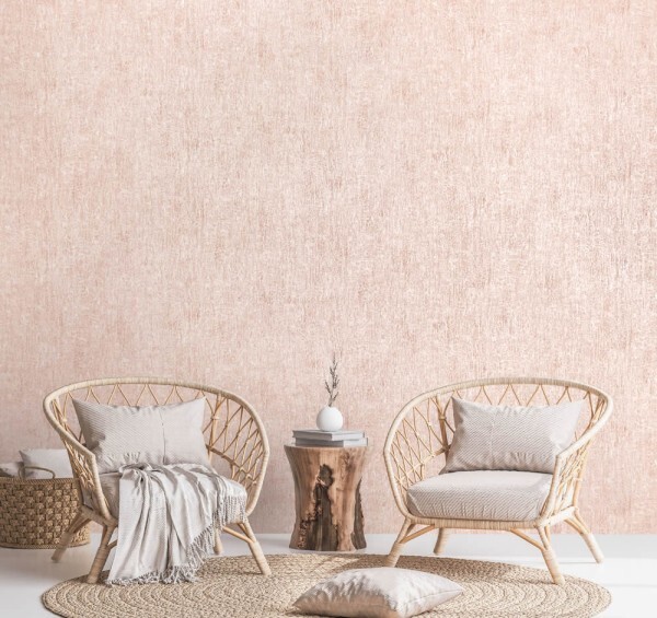 Light pink non-woven wallpaper Uni Crafted Hohenberger 65001