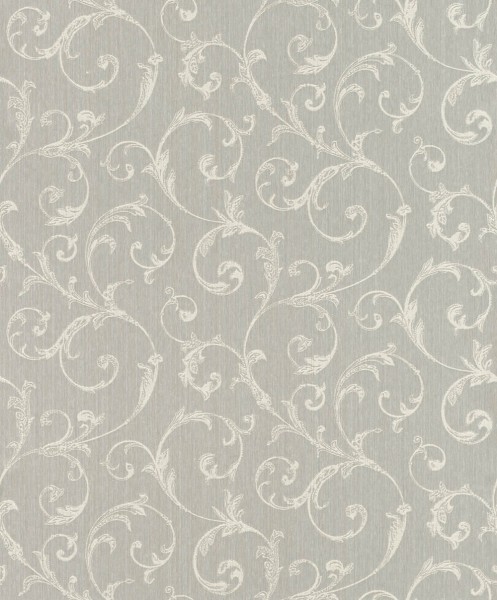 non-woven wallpaper fine tendril pattern gray 88907