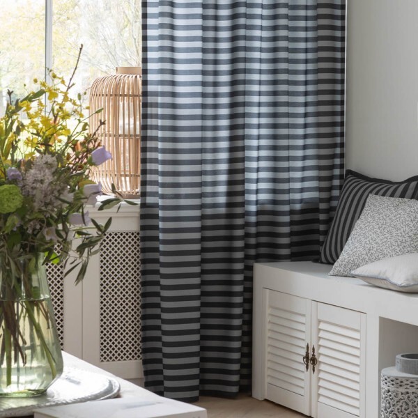 Black and gray decorative fabric stripes Petite Fleur 5 Rasch Textil 871660