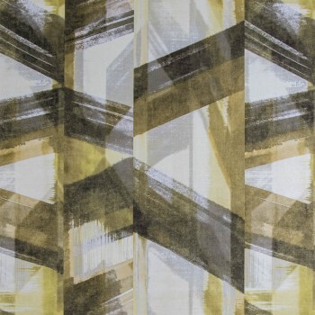 brown and gold non-woven wallpaper geometric pattern Crafted Hohenberger 26795