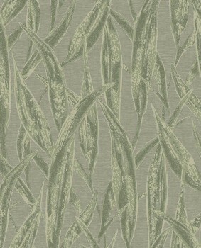 pastel green non-woven wallpaper leaf pattern Waterfront Eijffinger 300803