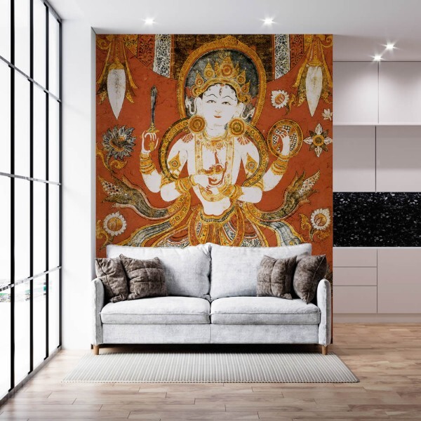 Shiva mural nNepal living room 26992-HTM GMM Hohenberger