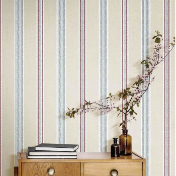 Bar non-woven wallpaper beige Blooming Garden Rasch Textil 084071