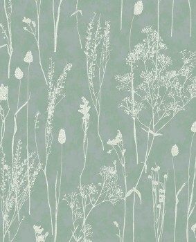 Green non-woven wallpaper leafy branches Waterfront Eijffinger 300815