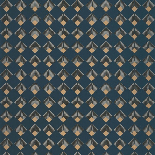 Three-dimensional optics non-woven wallpaper dark blue Caselio - Labyrinth Texdecor LBY102136026