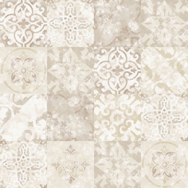 Ornament Pattern Beige Wallpaper Kitchen Recipes Essener G12288